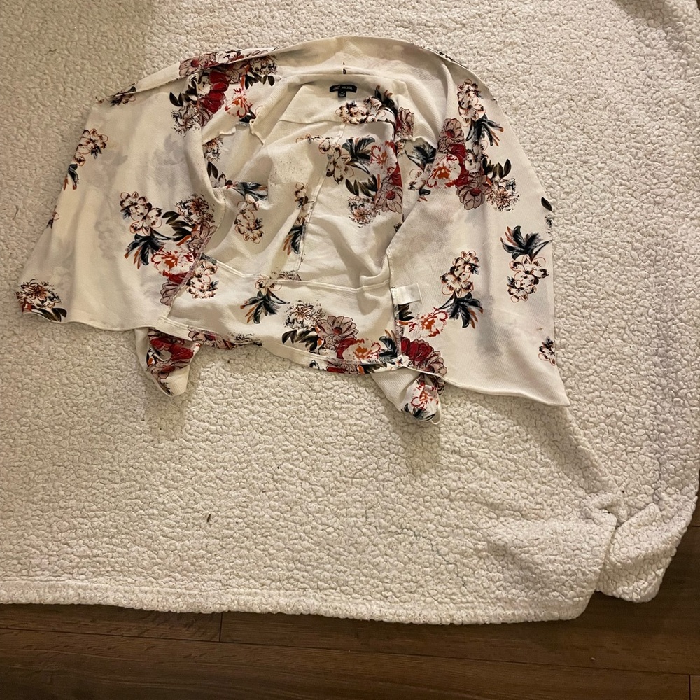 Michele White Floral Blouse